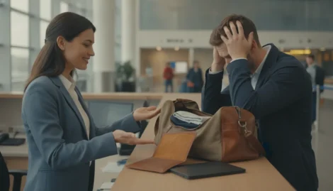 Travel professional helping a traveler organize lost passport replacement steps